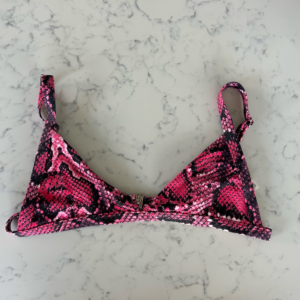Zaful Snake Skin Bikini Top